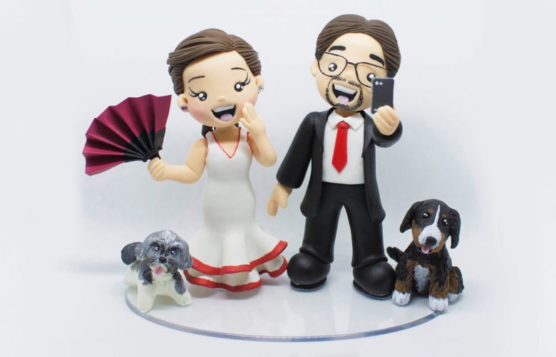 Topo de bolo de casamento com animais é tendência!